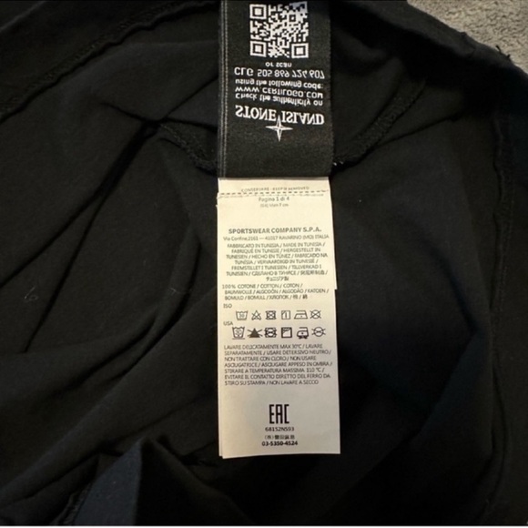 STONE ISLAND Men's Black T-Shirt Size 3XL - Picture 6 of 7